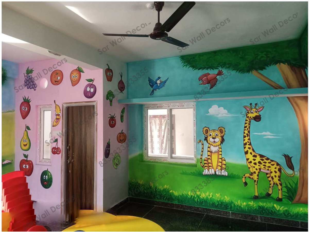 sarwalldecors's tweet photo. Play School Painting Design in SRI ADVAITA SCHOOL in Isnapur
#playschool #painting #cartoon #playschooltheme #wallart
#nurseryclass #corridor #paintingideas #LKG #preprimary
#playgroup #daycare #kids #classroom #decoracion #3d
#school #paint #sriadvaita #Isnapur https://t.co/LeacwqGxwP