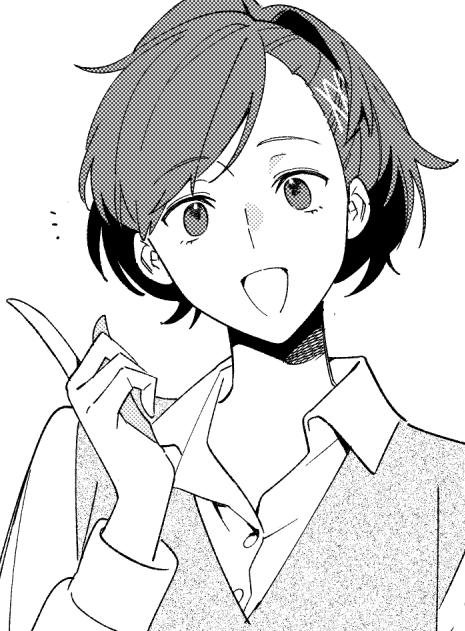 線画状態の時だけ見られる目の笑ってない顔が好きなんですね