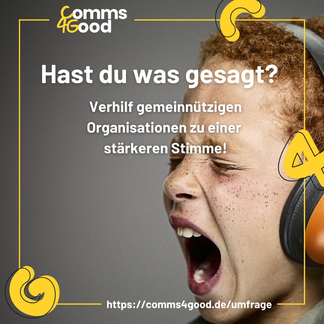 #Digitalisierung und #Wirksamkeit nach außen, sind TOP-Themen gemeinnütziger Organisationen. Da kommt eine #Umfrage gerade recht, die das erforscht. Bitte teilnehmen. Danke. comms4good.de/umfrage