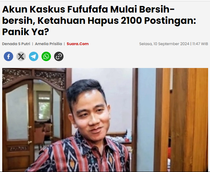 Ngapain repot bersih-bersih kalo bukan punya gibran? 🤣