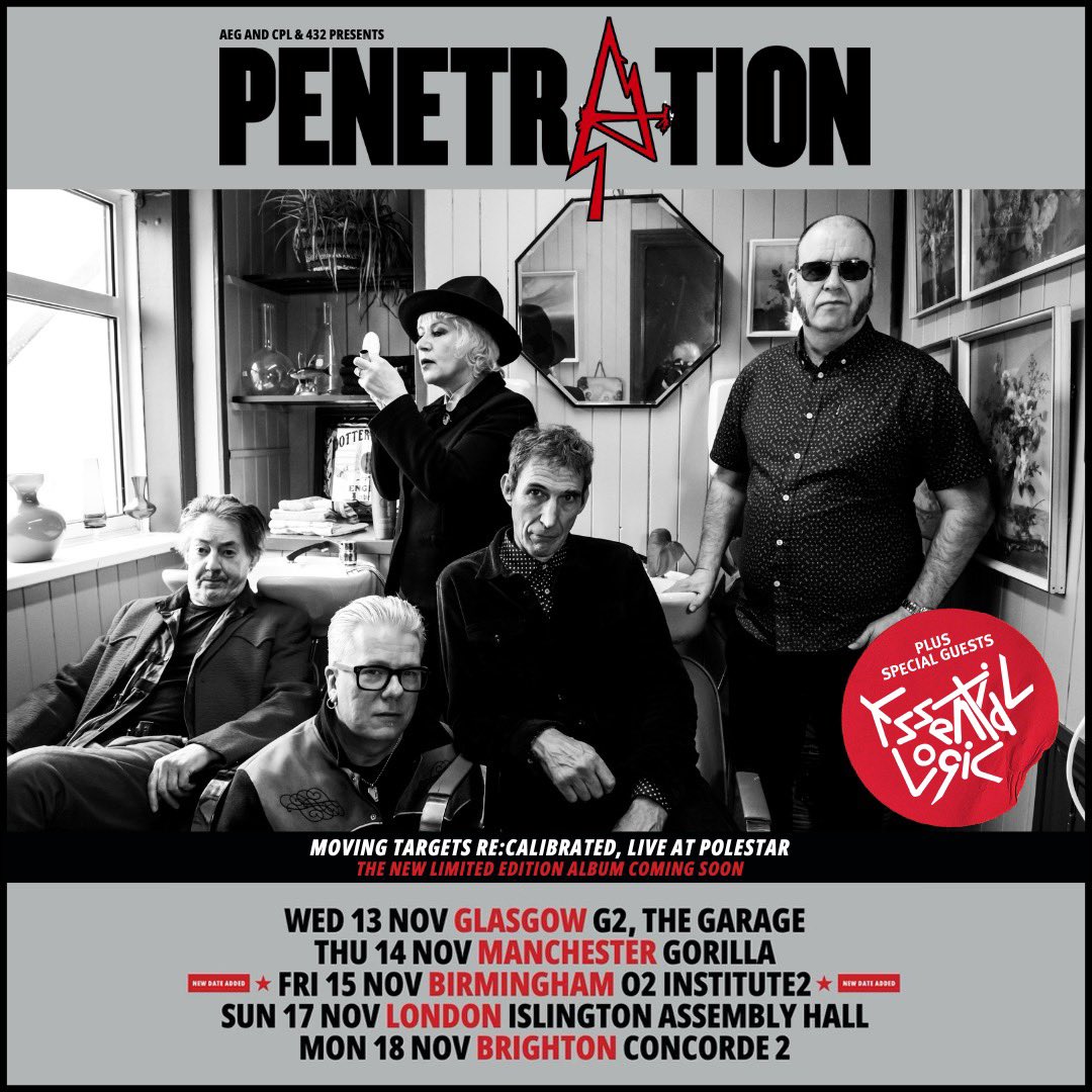 Can’t wait to return to Glasgow 🏴󠁧󠁢󠁳󠁣󠁴󠁿 on November 13th with Essential Logic to kick off the tour with Penetration at The Garage 🏹 Tickets via 🔗🌳 in bio 
.
#loralogic #bis #glasgow #lungleg #yummyfur #artbrut #germfreeadolescents #xrayspex #scotland #penetration #essentisllogic