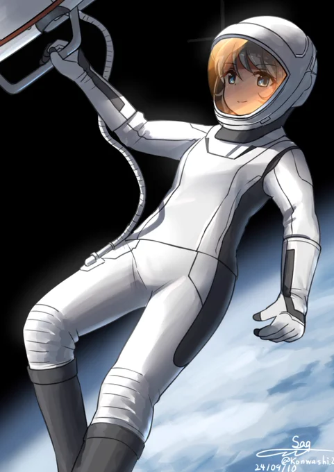 今話題(?)のSpaceXの船外活動服ラクガキあまりにシンプルすぎて本当に大丈夫なのか…と心配になってしまう 生命維持装置は外部依存らしい 