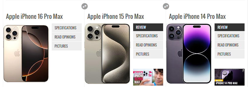 DJone01's tweet photo. Comparison: Apple iPhone 16 Pro Max vs. Apple iPhone 15 Pro Max vs. Apple iPhone 14 Pro Max - GSM Arena

@gsmarena_com 🔗: https://t.co/QCamedQbEB

#GSMArena #Apple #iPhone #Comparison https://t.co/q5gYYa5uPH