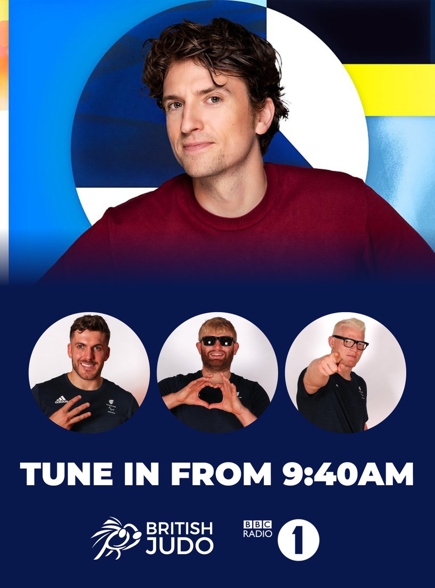 BritishJudo's tweet photo. Tune in to @BBCR1 from 9:40am this morning to hear from our inspiring Paralympic guys chatting live to @gregjames! 🤩 https://t.co/fZ8bNlsyom