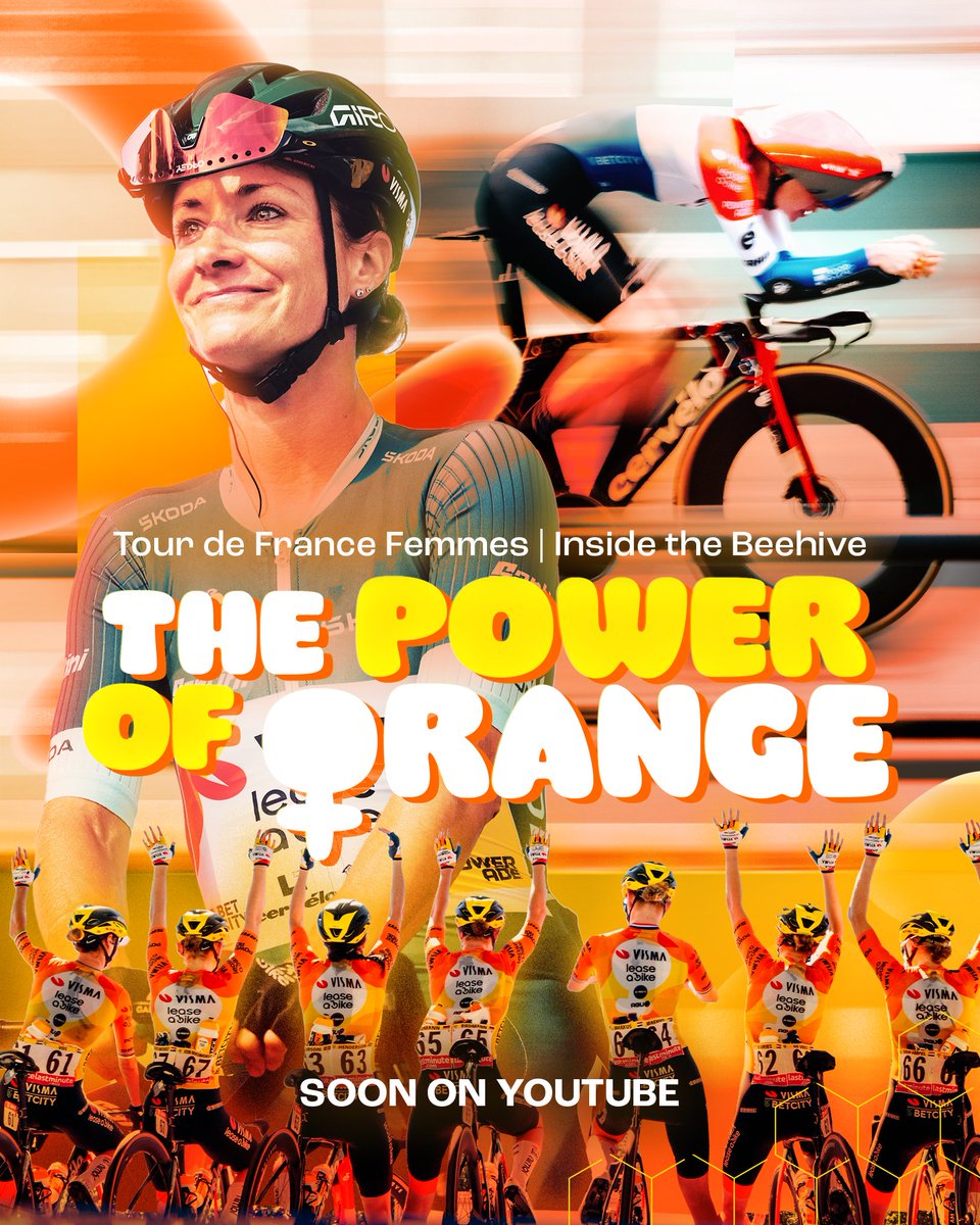 𝗦𝘁𝗿𝗲𝗮𝗺𝗶𝗻𝗴 𝗼𝗻 𝗬𝗼𝘂𝗧𝘂𝗯𝗲 𝐭𝐡𝐢𝐬 𝐚𝐟𝐭𝐞𝐫𝐧𝐨𝐨𝐧 🧡

Our documentary THE POWER OF ORANGE: Our Tour de France Femmes 2024 - Inside the Beehive

#PowerOfOrange #TDFF2024