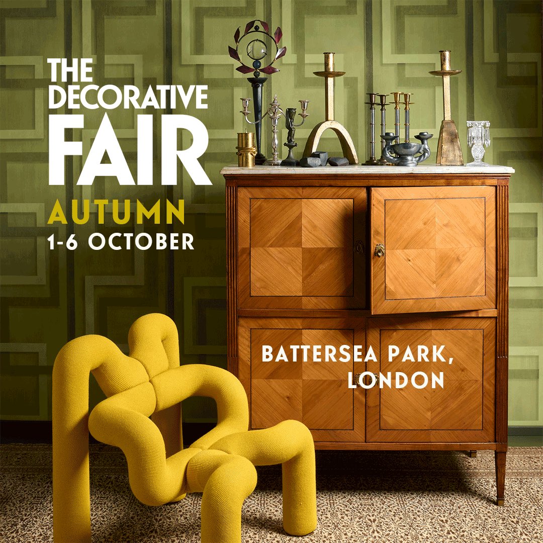 decorativefair's tweet photo. Just 3 weeks to go until the fair every designer and decorator has in their diary opens! Set in beautiful Battersea Park, our fair brings together 130 expert dealers of decorative antiques, antique textiles, collectors items and vintage couture. #thedecorativefair https://t.co/pNavByiaqt