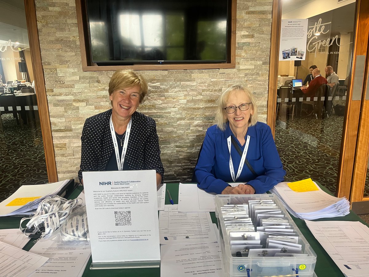 arc_nwc's tweet image. Our wonderful admin team are ready to welcome attendees to our Autumn ARCFEST event in Kendal.

We are looking forward to sharing our research on reducing health inequalities across the North West Coast. 
#implementEquity #ARCFEST24