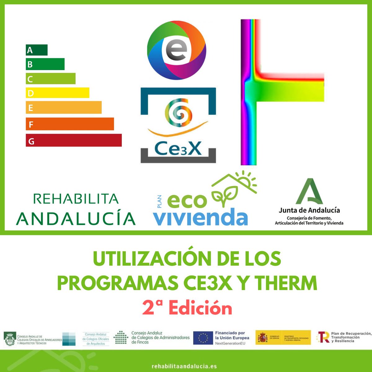 rehabilita_and's tweet photo. ⌛ ¡SE AGOTA EL TIEMPO! ⌛ Queda menos de una semana para que comience nuestro curso sobre utilización de programas CE3X Y THERM 😬
📅 16, 17, 18 y 19 de septiembre a las 15:30 h
Más información en https://t.co/v3pASzvSWf
#PlanVivienda #ViviendaSostenible #CE3X #THERM https://t.co/UD21iX9qHJ