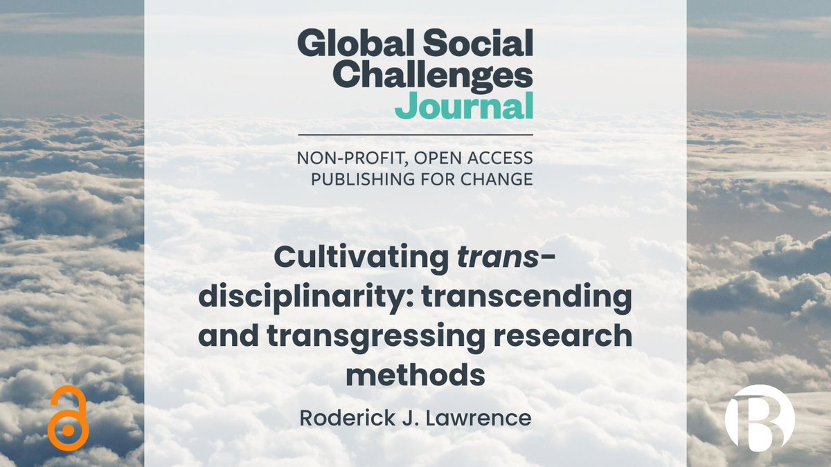 GSC_Journal's tweet image. This new debate piece calls on us to transcend common #ResearchMethods by using approaches that facilitate agency &amp;amp; positioning of individuals and groups.
Read it with open access doi.org/10.1332/275233…
#ICRMC2024 #tdprojects #tdmethods @tdnetCH #transdisciplinarity