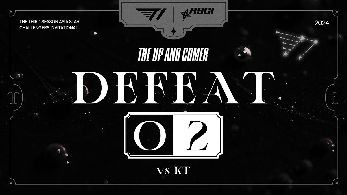 T1LoL's tweet image. [2024 #ASCI Group Stage vs KT]

반등을 위해 노력하겠습니다.

We will get back up for the next match.

#T1WIN #T1Fighting