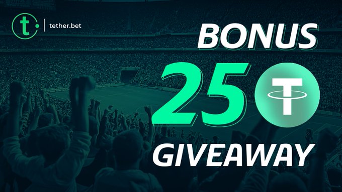 tether_bet's tweet image. 🎉 TUESDAY FREE BET GIVEAWAY ALERT! 🎉

We're giving away $25 USDT in FREE BETS to TWO lucky winners! 🤑

To enter: 

1️⃣ Follow @Tether_Bet
2️⃣ Retweet this tweet 
3️⃣ Comment "Done" ✅

Winners will be announced on Thursday! Good luck! 🍀