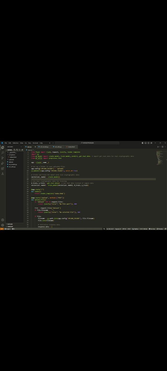 PHtech009's tweet image. Solved SIH Problem Statement 1681 for SIH 2024!

I&apos;ve successfully tackled the problem statement SIH1681 for the Smart India Hackathon 2024!

*Problem Statement: The challenge was to develop a solution for identifying cryptographic algorithms from datasets using Al/ML.