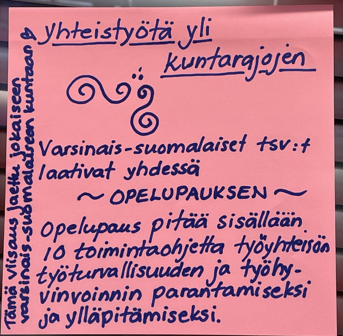 sara_simberg's tweet photo. Parasta työsuojelukoulutuksissa on yhdessä kehittäminen sekä kokemusten ja hyvien käytäntöjen jakaminen. Opelupaus tuo työsuojelun lähemmäksi työn tekijöitä, osaksi työn arkea, minne se kuuluukin @oajry @tanhisjussi @HeidiTammero @NieminenNoora https://t.co/X86VPQDEFL