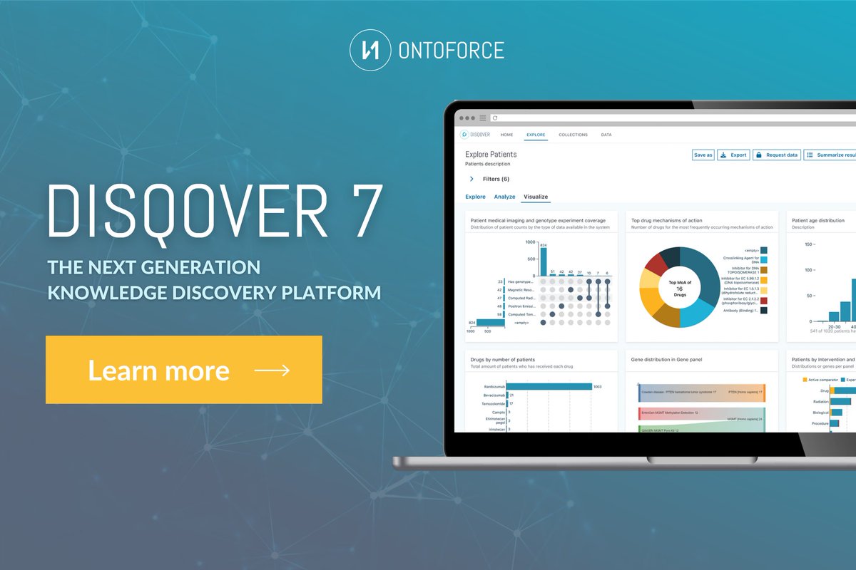 📣Today ONTOFORCE launches DISQOVER 7 
With a fully redesigned interface, DISQOVER 7 enables faster, more intuitive data exploration. This release also introduces the DISQOVER Assistant, powered by GenAI Read on to learn more  DISQOVER 7: ontoforce.com/blog/ontoforce…