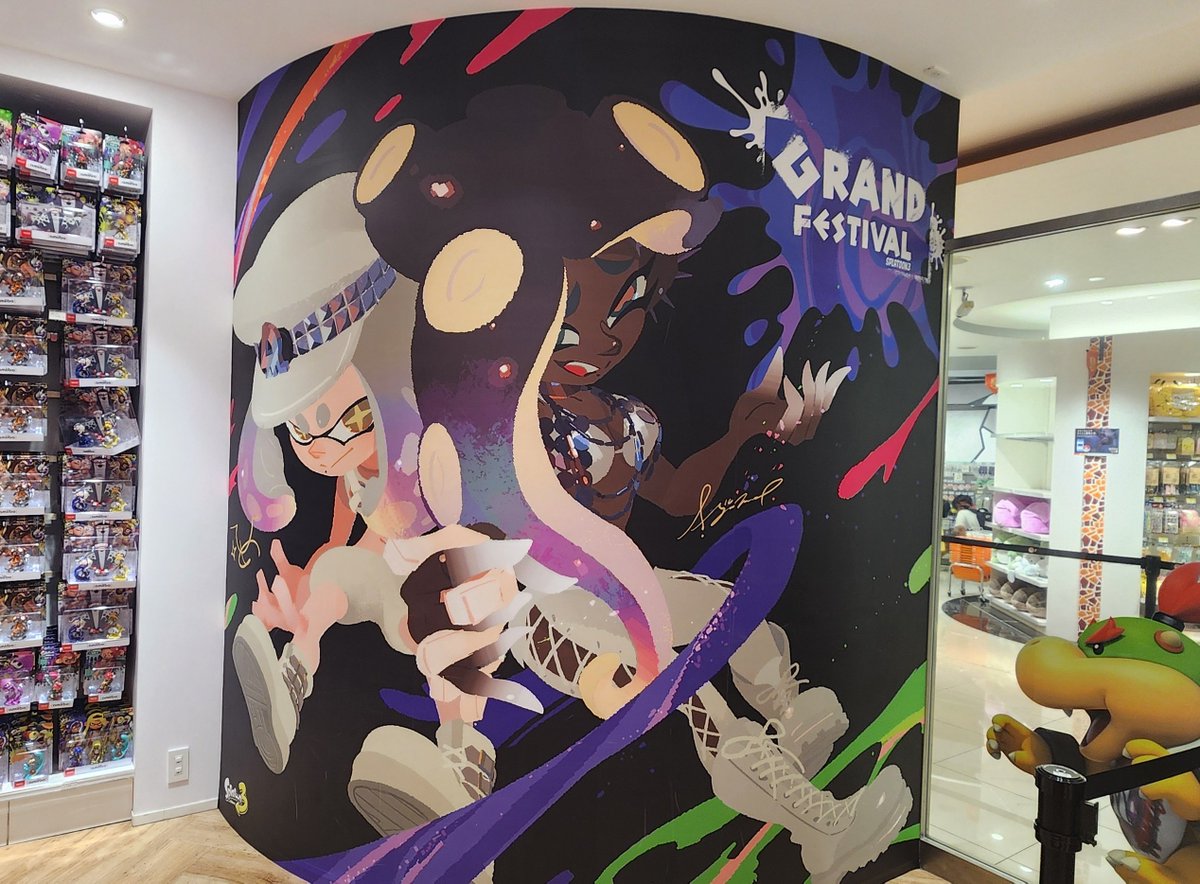 R_GameTV's tweet image. うぉぉぉおぉぉぉNintendoOSAKAの店内がグランドフェスティバル仕様になってる！！今しか見られない光景だから貴重すぎる……
#NintendoOSAKA