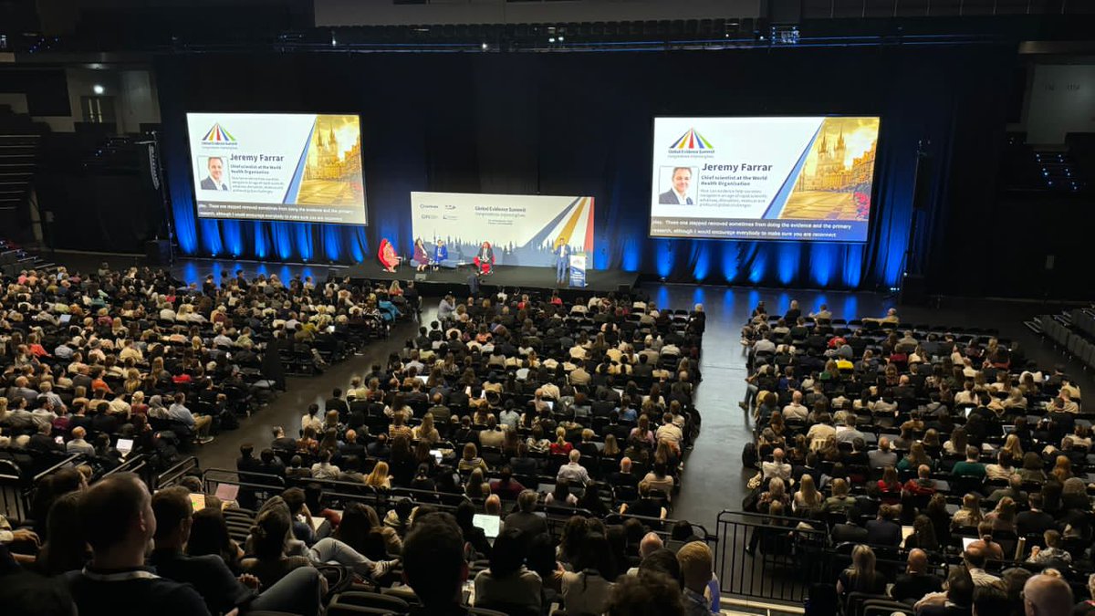 eBASE Africa (@ebase_africa) on Twitter photo #GES2024
The hall is completely filled at the opening of the <a href="/GESummit/">GESummit</a> as <a href="/JeremyFarrar/">Jeremy Farrar</a> gives a keynote in the opening plenary. Watch out for more interesting events here in Prague!
<a href="/cochranecollab/">Cochrane</a> <a href="/JBIEBHC/">JBI</a> <a href="/EvidenceComm/">Global Commission on Evidence</a> <a href="/WHO/">World Health Organization (WHO)</a> <a href="/CampbellReviews/">The Campbell Collaboration</a> <a href="/okwen/">Okwen P Mbah</a>
#GlobalEvidenceSummit2024 #GES2024
The hall is completely filled at the opening of the <a href="/GESummit/">GESummit</a> as <a href="/JeremyFarrar/">Jeremy Farrar</a> gives a keynote in the opening plenary. Watch out for more interesting events here in Prague!
<a href="/cochranecollab/">Cochrane</a> <a href="/JBIEBHC/">JBI</a> <a href="/EvidenceComm/">Global Commission on Evidence</a> <a href="/WHO/">World Health Organization (WHO)</a> <a href="/CampbellReviews/">The Campbell Collaboration</a> <a href="/okwen/">Okwen P Mbah</a>
#GlobalEvidenceSummit2024