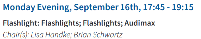 Flashlights (Audimax, 16.9, 17:45-19:15h)