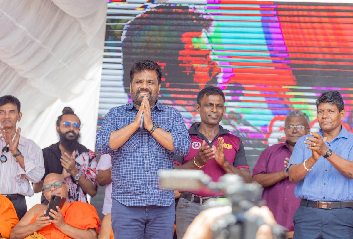 anuradisanayake's tweet photo. Joined the Aralaganwila Rally today (10), part of our victory rally series. Your presence and support for the 2024 presidential election, which will steer our country towards a new renaissance and a vision of a "Thriving Nation, A beautiful Life," are truly commendable! https://t.co/Wckd3k7KOu