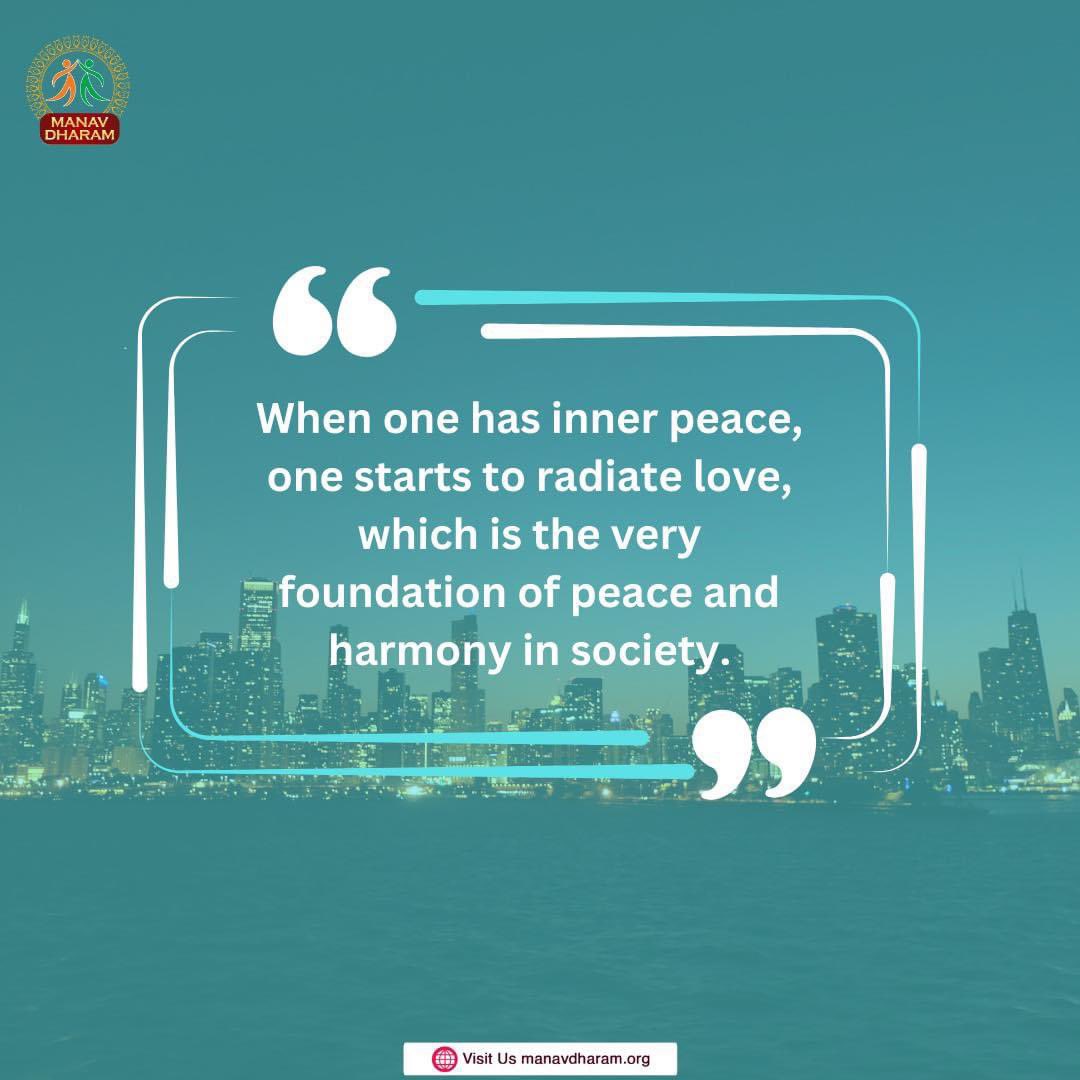 ManavDharam's tweet photo. When one has inner peace, one starts to radiate love, which is the very foundation of peace and harmony in society.
#ManavDharam #ManavUtthanSewaSamiti
#InnerPeaceRadiates #LoveAndHarmony #PeaceWithin #RadiateLove
#FoundationOfPeace #HarmonyStartsWithin
#tuesdaymotivations https://t.co/80daZMPWlW