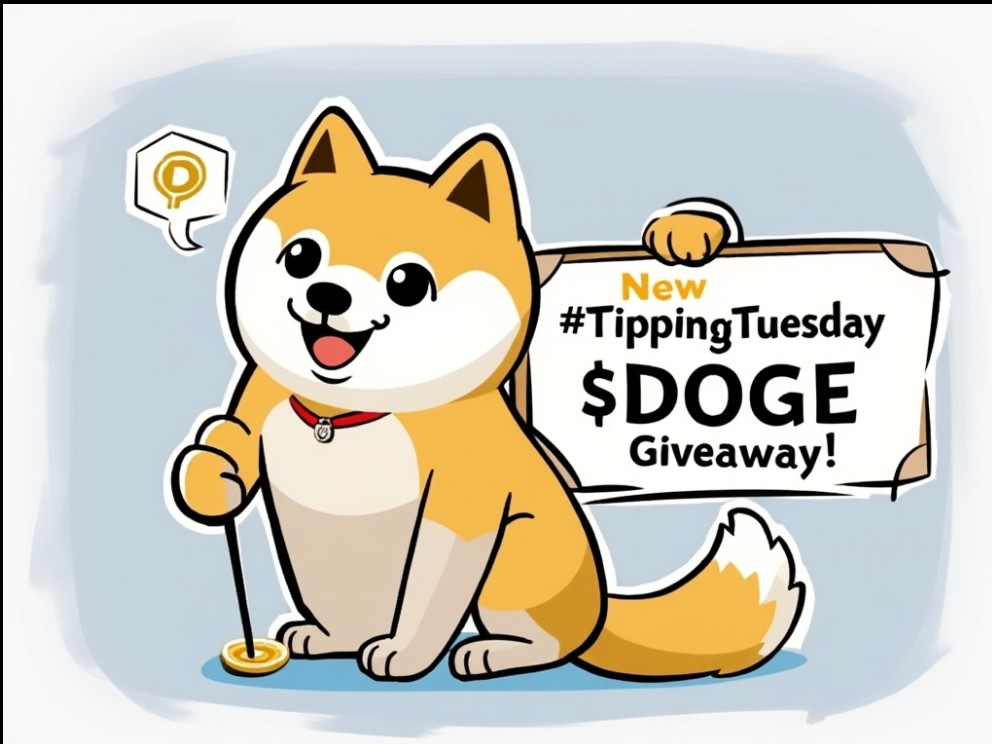 New #TippingTuesday $DOGE Giveaway 

 1 $DOGE for  each of new Followers 

How to Enter:

Like &amp; Retweet this post 

Drop a comment below

Follow <a href="/ichguckenurmal/">Ichguckenurmal</a> &amp; <a href="/MyDogeOfficial/">nothing</a>

Link your #MyDogeWallet to your #𝕏 Account!

Giveaway ends tonight!

Let's hit 1500 followers