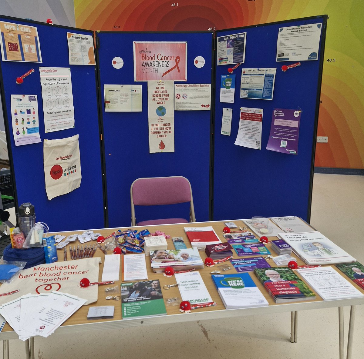 Jo Preston (@joannep0410) on Twitter photo All ready for this year's Blood Cancer Awareness Month stall. Please pop by if you would like some information about our services or one of the ever popular <a href="/LeukaemiaCareUK/">Leukaemia Care</a> syringe pens 😆.
We are in the eye hospital by the piano 🎹.
<a href="/MFTnhs/">MFT NHS</a> <a href="/MFT_MRI/">Manchester Royal Infirmary</a> <a href="/MRIHaem/">MRI Haematology</a> All ready for this year's Blood Cancer Awareness Month stall. Please pop by if you would like some information about our services or one of the ever popular <a href="/LeukaemiaCareUK/">Leukaemia Care</a> syringe pens 😆.
We are in the eye hospital by the piano 🎹.
<a href="/MFTnhs/">MFT NHS</a> <a href="/MFT_MRI/">Manchester Royal Infirmary</a> <a href="/MRIHaem/">MRI Haematology</a>