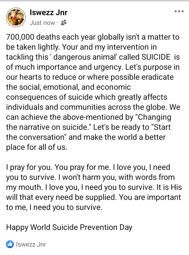 ConsecratedCal's tweet photo. Happy World Suicide Prevention Day
@irck_info @KenyaRedCross @IFRCAfrica @ifrc @USAIDKenya @icha_krc
#WorldSusidePreventionDay https://t.co/z7Atjhoc7T