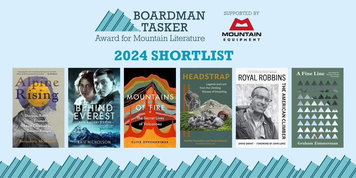 We're delighted to announce the shortlisted books for the 2024 Boardman Tasker Award for Mountain Literature, proudly supported by 
<a href="/MTNEQUIPMENT/">MOUNTAIN EQUIPMENT</a>

Congratulations to the authors and publishers!
Find out more here: boardmantasker.com/news/2024/9/4/…