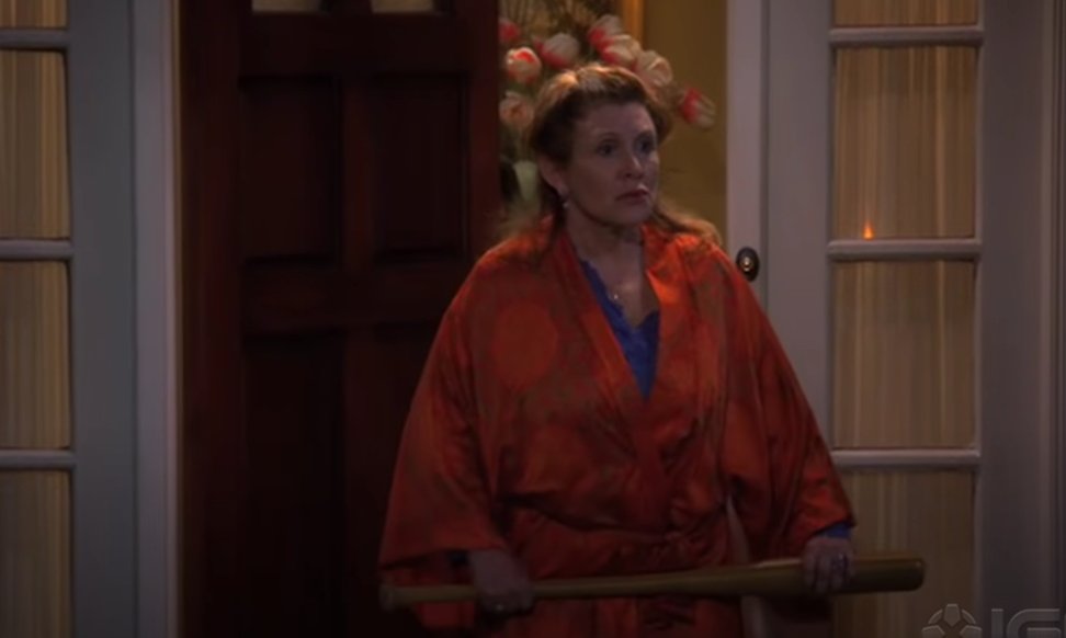 TipsEVs's tweet image. At Carrie Fisher's house tonight in heaven.  "It's not funny any more James!"  RIP James Earl Jones. #BigBangTheory #StarWars #JamesEarlJones