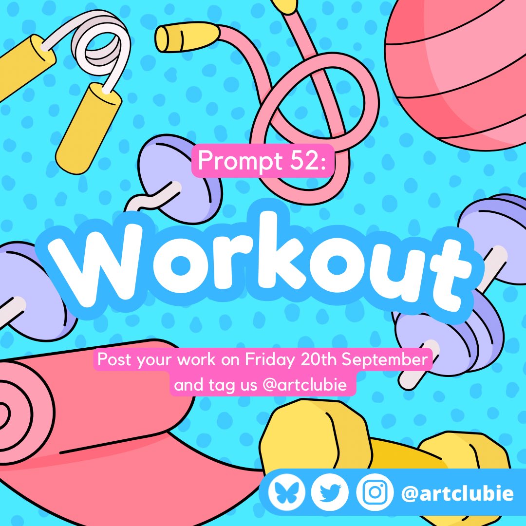 It’s prompt time and it’s 💪 Workout 💪 Remember to do your wrist stretches, workout a piece for Friday 20th of September and remember to tag us so we can find and share your work!