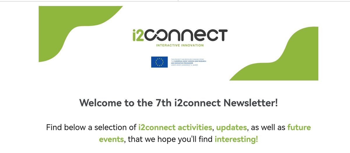 i2connect_EU's tweet photo. ๐ฑ๐ข 7th #i2connect #Newsletter is here!
Find below a selection of i2connect activities, updates, as well as future events, that we hope you'll find interesting!
๐๐https://t.co/sNydVqD24r
@CONSULAI @ChambagriFrance
@EIPAGRI_SP @REA_research @attractiss @modernAKIS @eu4advice https://t.co/0yxRZtZ9N4