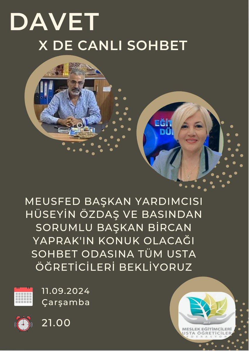 Usta Öğreticiler,sorunlarımızı,dertlerimizi istişare etmek için X odasında buluşuyoruz. Herkesi bekleriz.. 
#UstaögreticiSAHİPSİZkaldı
#SonDakika

👇👇👇👇👇