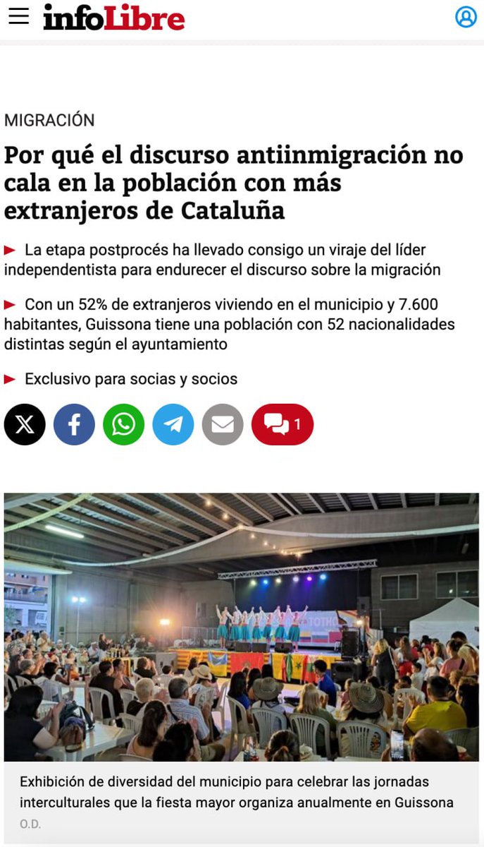 M'estreno a <a href="/_infoLibre/">infoLibre</a> amb una retrat de Guissona: un poble d'immigració, convivència multicultural i plena ocupació. 

Una realitat que potser ajuda a obrir la mirada als enfocaments reduccionistes sobre migració i seguretat.

🔗 infolibre.es/politica/discu…