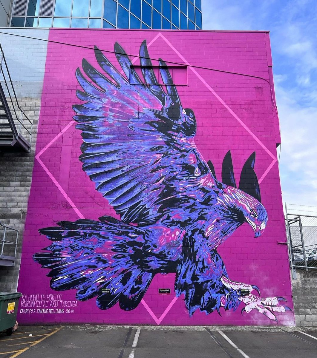 MolinaStreetArt's tweet photo. Art by New Zealanders Charles &amp; Janine Williams in Palmerston North, New Zealand (2020) #charleswilliams #janinewilliams #streetart #lamolinastreetart | photo via artists mysl .nl/fTjji https://t.co/Z96UwHGHNA