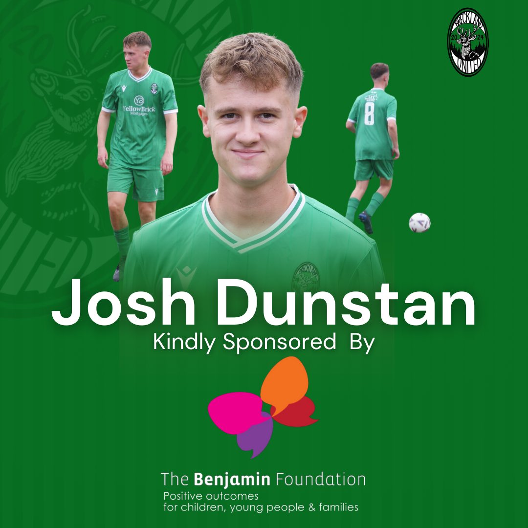 PLAYER SPONSORSHIP:

Our first player sponsorship of the season. 

<a href="/JoshDunstan03/">Josh</a> is kindly sponsored by The Benjamin Foundation . 

The charity was founded by Richard and Vanessa Draper as a positive response to the tragedy of losing their young son 1/2
#UpTheStags💚🤍🦌