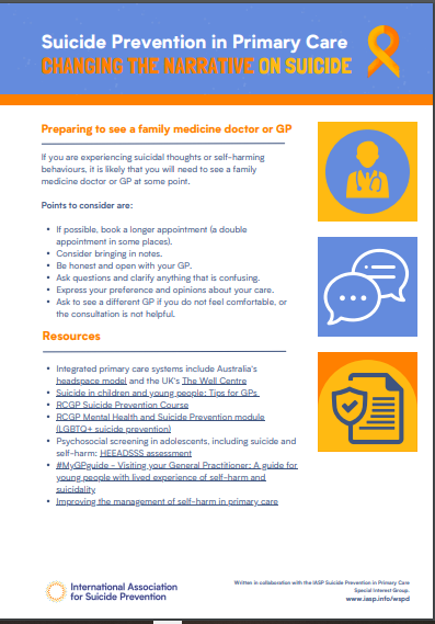 Dr Maria Michail 💙 (@mariamichail2) on Twitter photo Check out <a href="/IASPinfo/">International Association for Suicide Prevention</a> outreach brief Suicide Prevention in Primary Care 👇shorturl.at/N3h4j
Find out more about the of our Special Interest Group shorturl.at/7AcoA
#PrimaryCare #WorldSuicidePreventionDay2024
<a href="/poojaliverpool/">Professor Pooja Saini (She/Her)</a> @JoRobinson_Aus <a href="/farazhmughal/">Faraz Mughal</a> Check out <a href="/IASPinfo/">International Association for Suicide Prevention</a> outreach brief Suicide Prevention in Primary Care 👇shorturl.at/N3h4j
Find out more about the of our Special Interest Group shorturl.at/7AcoA
#PrimaryCare #WorldSuicidePreventionDay2024
<a href="/poojaliverpool/">Professor Pooja Saini (She/Her)</a> @JoRobinson_Aus <a href="/farazhmughal/">Faraz Mughal</a>