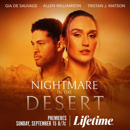 Upcoming movie 📷 September 15

A woman returns home hoping to move on, but finds herself fighting for survival in the desert when someone tries to prevent her boyfriend's surprise proposal, even through murder.

#NightmareInTheDesert #Lifetime #Thriller #giadesauvage