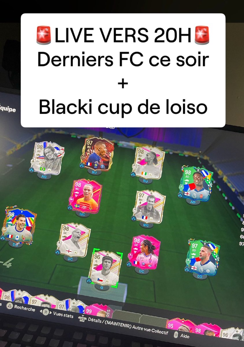 🚨LIVE VERS 20H🚨

DERNIER FC + BLACKI CUP DE <a href="/Loiselino/">Loiselino</a>

A ce soir ! 
#EAFC24 #EAFC25