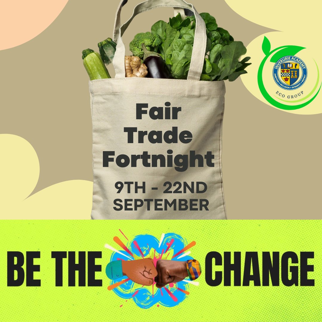 🌍 Fair Trade Fortnight is here! 🌍
From 9th-22nd Sept, join us in being the change! 💪
Learn how fair trade choices make a global impact by joining our Eco Group on Mondays. 🌍🤝
#BeTheChange #FairtradeFortnight #EcoGroup #SDG12 #Sustainability #GlobalCitizenship