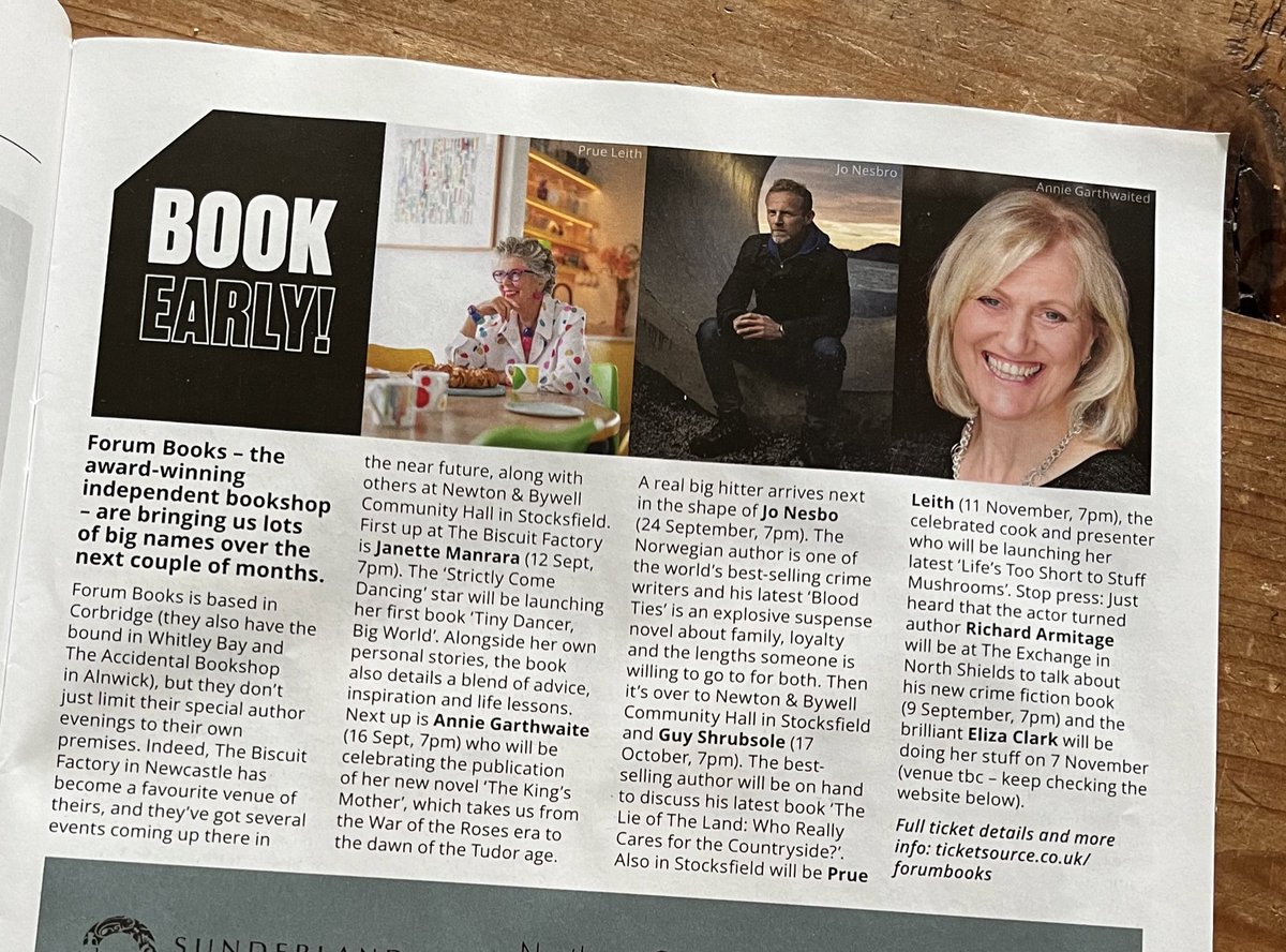 Forum Books + the bound + The Accidental Bookshop (@forumbooks) on Twitter photo 👑 !!
One of our true faves … we love strong northern women! 💪 & we’d love to see you there!
🗓️ Mon 16 Sept
📍 <a href="/biscuit_factory/">@biscuit_factory</a>
🎟️ ticketsource.co.uk/forumbooks/an-… 👑 !!
One of our true faves … we love strong northern women! 💪 & we’d love to see you there!
🗓️ Mon 16 Sept
📍 <a href="/biscuit_factory/">@biscuit_factory</a>
🎟️ ticketsource.co.uk/forumbooks/an-…