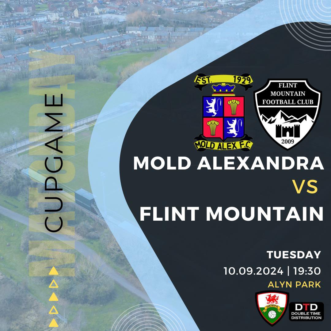 MATCHDAY: We make the short trip to <a href="/moldalexfc1929/">Mold Alex FC</a> this evening in R2 of the <a href="/NEWalesFA/">North East Wales FA</a> Challenge Cup. 

Our cup defence comes in a repeat of May’s final, so we will look for a similar result in what should be another cracking game!

Come and show your support!

#VivaLaMountain