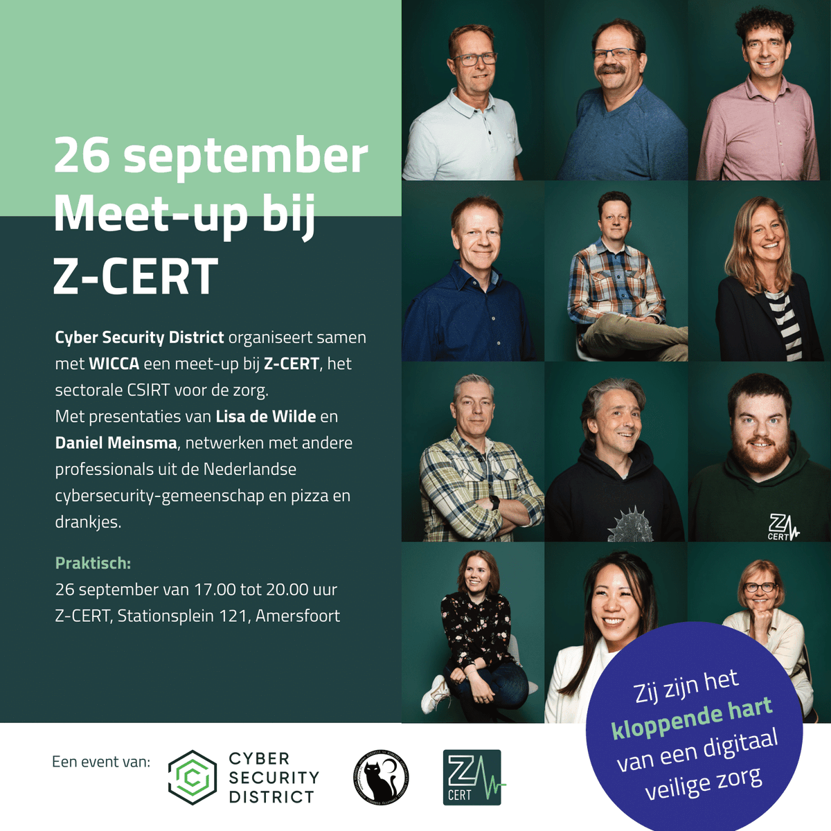 wicca_NL's tweet photo. Op 26 september organiseren we samen met @cyberdstrict een meetup bij @zcertNL, het sectorale CSIRT voor de zorg.
Zorg ervoor dat je je aanmeldt; we kijken ernaar uit om je daar te zien! ⬇️
https://t.co/BwNkcF7XBp
#cybersecuritydistrict #meetup #event #zcert #wicca https://t.co/Qf9fZxdXlS