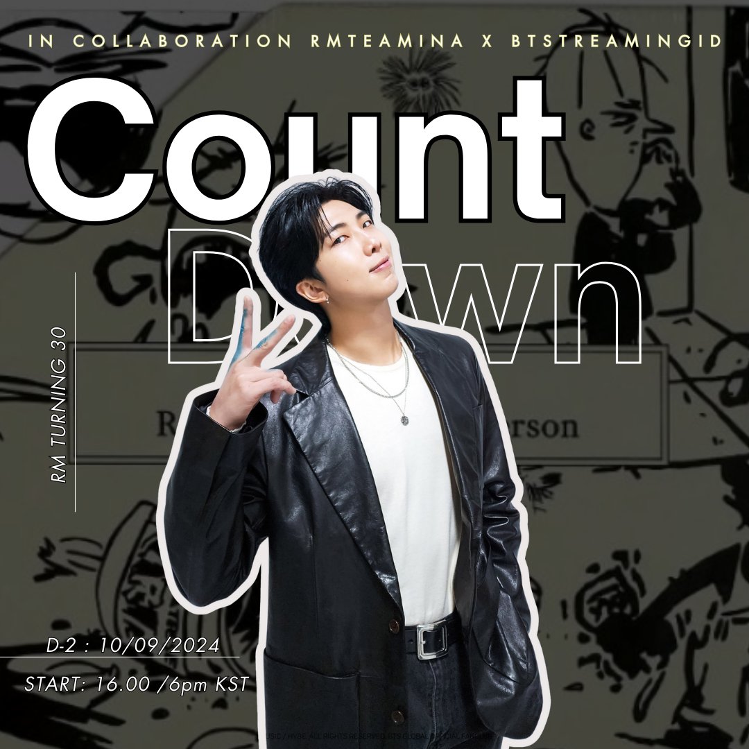 BTStreamingID's tweet photo. 𝗗𝗔𝗬 - 2 TO RKIVE DAY🎉
BDAY STREAMING PARTY COUNTDOWN IS LIVE NOW📢📢

JOIN US : https://t.co/YI7JIBJCc1

PLAYLIST 👇🏻
• Spo : https://t.co/RmutdJnr1i
• AM : https://t.co/1ZiT2ViJRo
• YT : https://t.co/GeVOZFux6v

2 DAYS TO RKIVE DAY
#RM #김남준 #RkiveDay @BTS_twt https://t.co/eUDinYVMq7