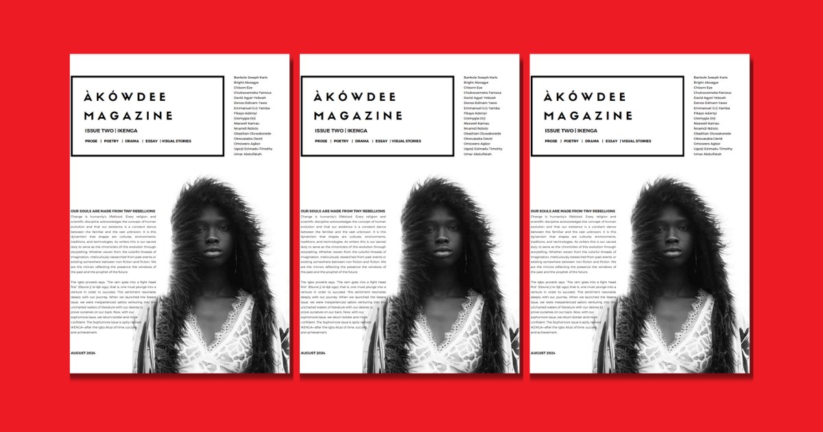 afrohbooks's tweet photo. Akowdee Maganzine’s Second Issue Available Now! https://t.co/UPZnvJw2zA https://t.co/VSjqzIXEZP