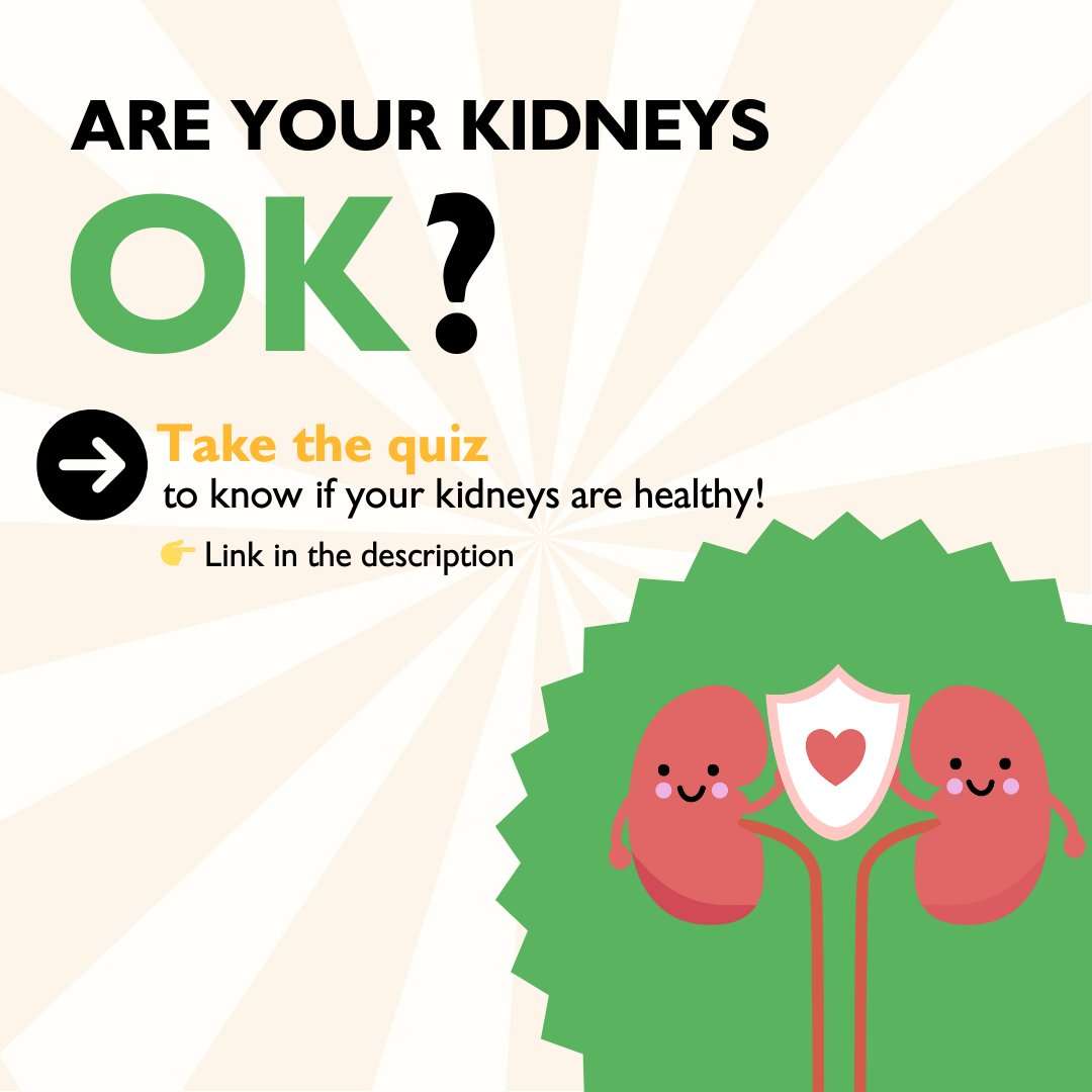 Have you ever wondered if your kidneys are healthy? Take this quiz and get to know more about your kidney health: worldkidneyday.org/2025-campaign/ #WorldKidneyDay #AreYourKidneysOK #KidneyHealthMatters

<a href="/ISNkidneycare/">Int Society of Nephrology</a>