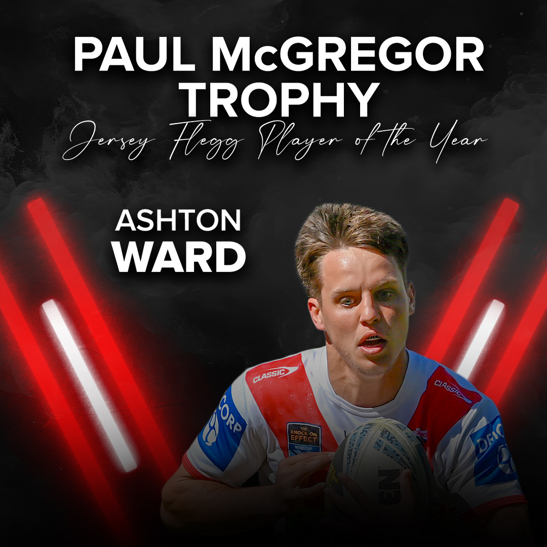 Our end of season Dragons Medal night is underway. The first gong of the night, the Paul McGregor Trophy for the Dragons Jersey Flegg player of the year, goes to Ashton Ward! 🔥🐉 #RedV #BreatheFire