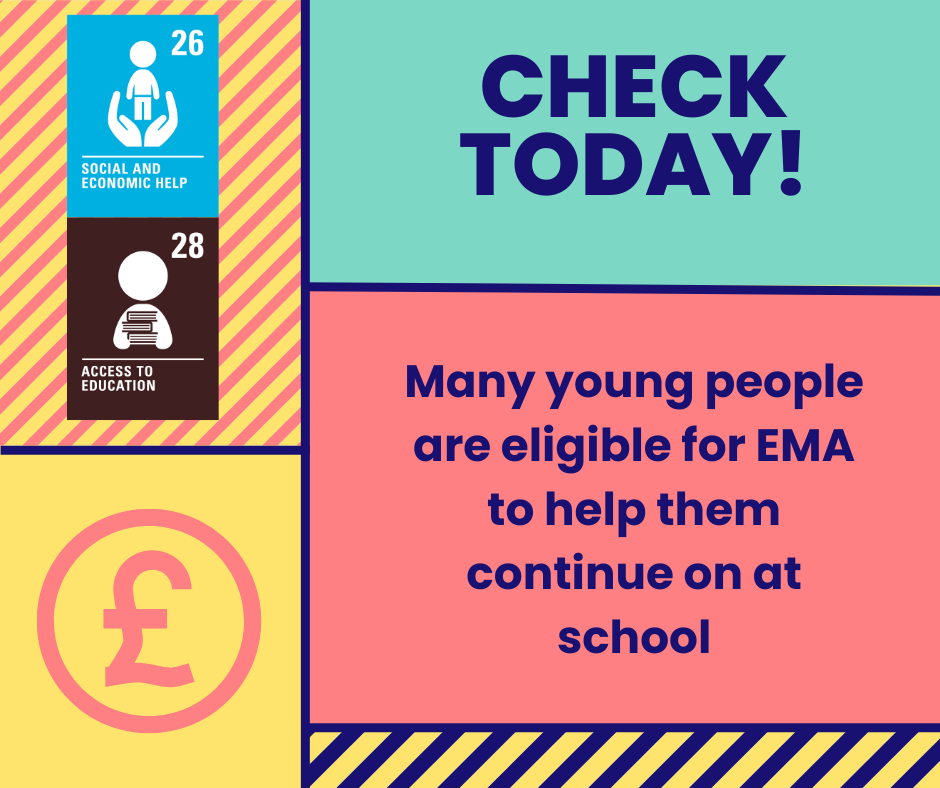 📘Education Maintenance Allowance (EMA)📘
EMA supports your right to education, aligned with #UNCRC Articles 26 &amp; 28. It helps eligible students stay in school without financial barriers.
👉 Find out more: bit.ly/3XBaLwI
#EducationForAll #RightToEducation #StayInSchool