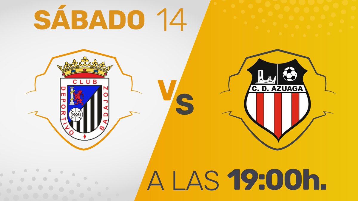 CITA DE ALTURA |

🏟️ Nuevo Vivero
⚽️ <a href="/CDBadajoz/">CD Badajoz</a> - <a href="/cdazuaga/">CD Azuaga</a> 
🎙️ <a href="/alexcarpallo/">Alex Carpallo</a> y <a href="/MiguelEspejoM/">Miguel Á. Espejo</a> 

➡️ Blanquinegros y azuagueños se miden en uno los partidos más atractivos de la temporada en nuestra tercera. 

📻 Lo contamos este sábado en <a href="/enjuegoCEX/">Extremadura en Juego</a>