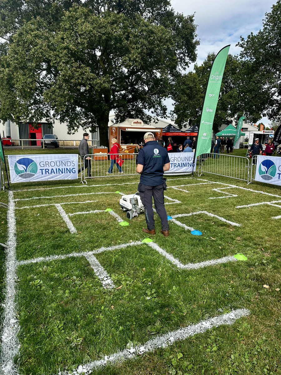 Jason from Premier Lawns was first to have a go at our <a href="/TM_RobotsUK/">TinyMobileRobotsUK</a> obstacle course with <a href="/OriginAmenity/">Origin Amenity Solutions</a> at <a href="/GroundsFest/">Grounds Fest</a>. Come and have a test drive in Ring B!