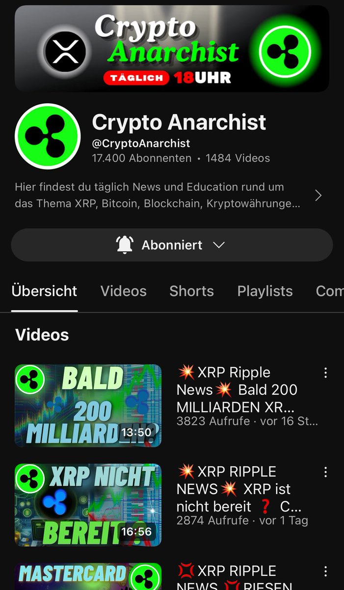 CryptoAnarchis's tweet photo. 🚀 3 Jahre YouTube, 1480 Videos, 
17.500 Abos, 5 Millionen Aufrufe und 
33 Millionen Impressionen! Danke an jeden, der Teil dieser Reise ist ❤️ https://t.co/B9Yk0F03uD