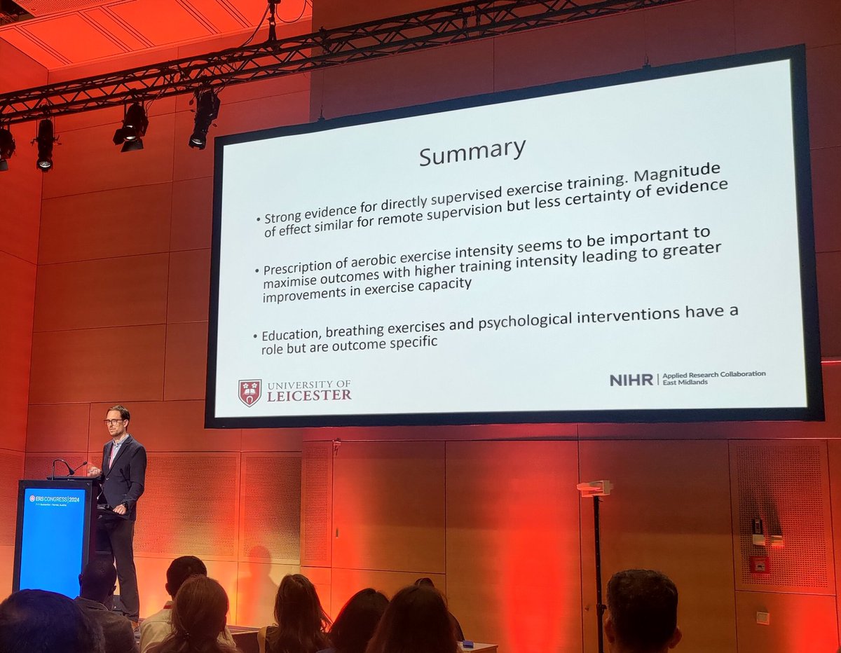 Very proud watching <a href="/tom_jc_ward/">Tom Ward</a> present results of our component network meta-analysis of pulmonary rehab. So please I could be here with support from <a href="/asthmalunguk/">Asthma + Lung UK</a> .